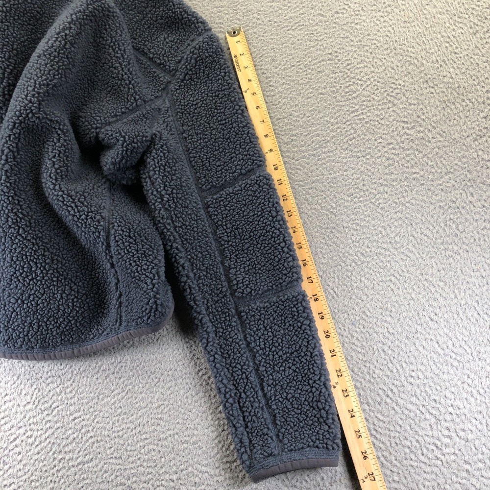 LL Bean Jacket Womens Large Blue Mountain Pile Fleece Full Zip Deep Sherpa - Picture 9 of 12